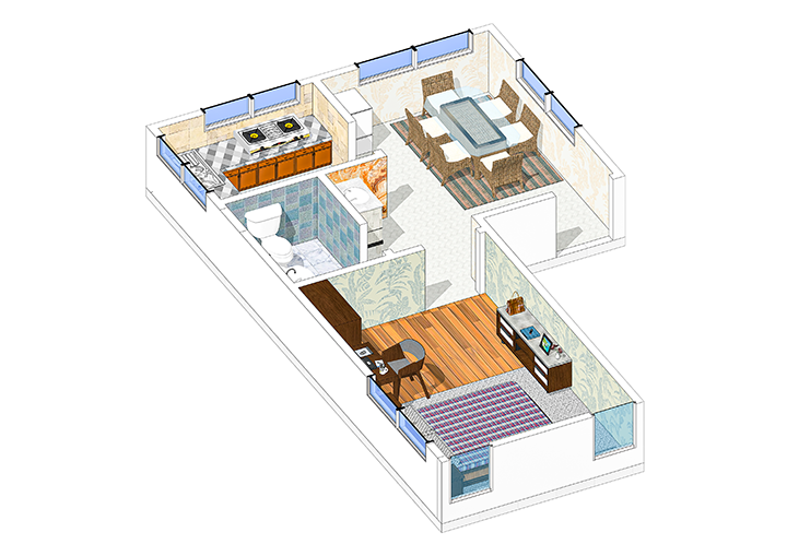 3D Floor Plan by MD Shahriar Haider 